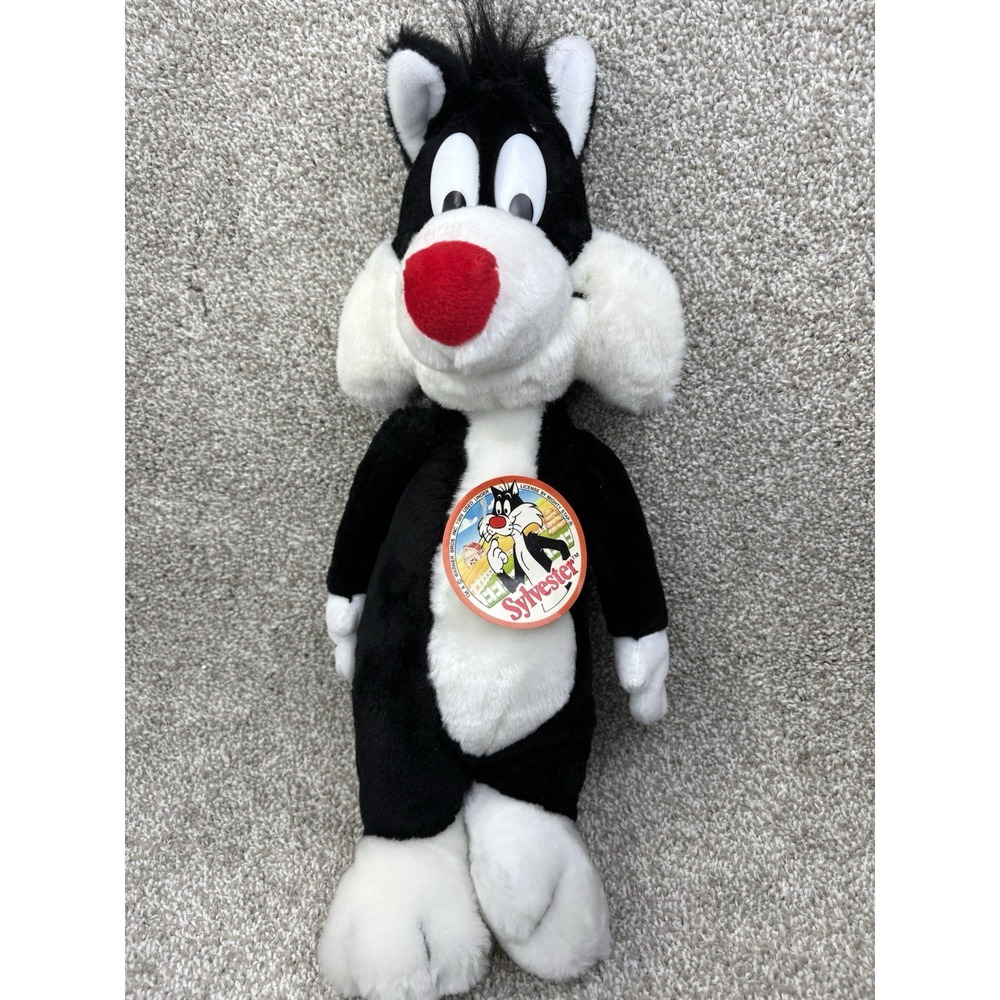 Vintage Sylvester Cat Plush 1989 Mighty Star Looney Tunes Warner Brothers NWT